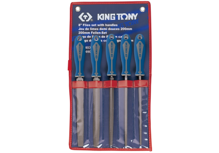 5PC 8" Second Cut File Set with Handles T2 Precision Cut