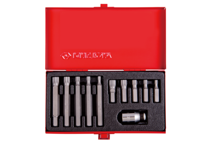 11PC Spline Bit Set 10MM S2 Steel