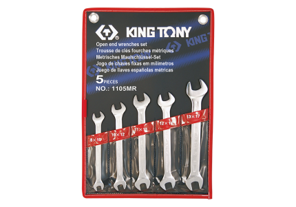 5PC Double Open End Wrench Set Metric