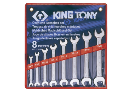 8PC Double Open End Wrench Set Metric