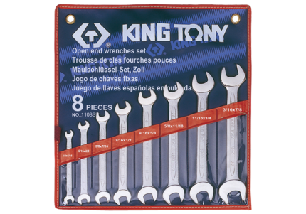 8PC Double Open End Wrench Set SAE
