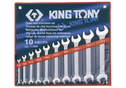 10PC Double Open End Wrench Set Metric