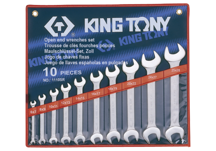10PC Double Open End Wrench Set SAE