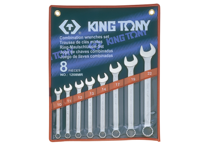 8PC Metric Combination Wrench Set 10-22MM