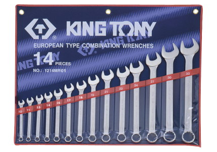 14PC Metric Combination Wrench Set 10-32MM