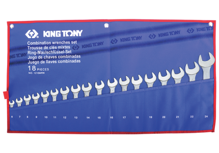 18PC Metric Combination Wrench Set 6-24MM
