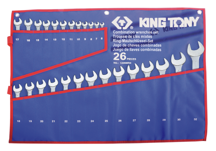 26PC Metric Combination Wrench Set Tetoron 6-32MM