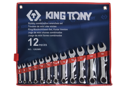 12PC Stubby Combination Wrench Set Metric 8-19MM