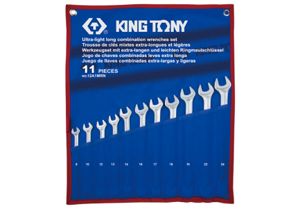 11PC Ultra-Light Long Combination Wrench Set 8-24MM