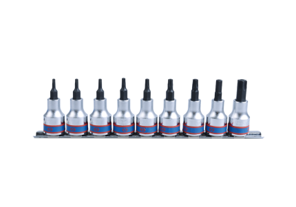 9PC 3/8" Drive TR Torx Bit Socket Set T10H–T50H