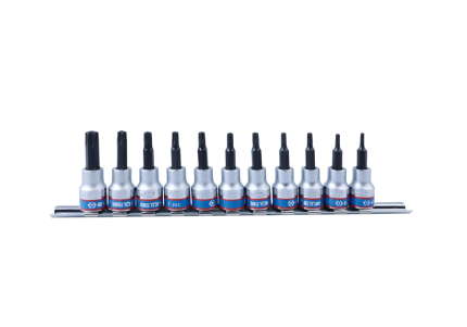 11PC 3/8" Drive TR Torx Bit Socket Set T8H–T50H