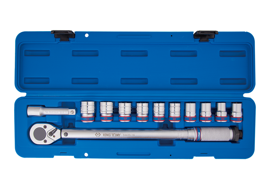 344251A12MR.png 12PC 1/2" Drive Torque Wrench Socket & Accessory Set - Image 1