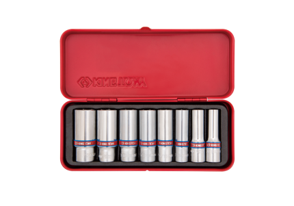 8PC 3/8" Drive Deep Socket Set 6PT SAE Chrome