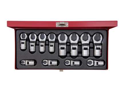 12PC 3/8" Drive Flexible Crow Foot Socket Wrench Set 8–19MM