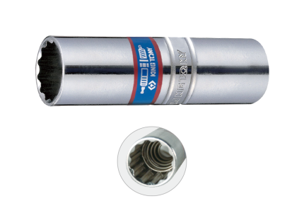 3/8" Drive Spark Plug Socket 18MM 12PT With Spring