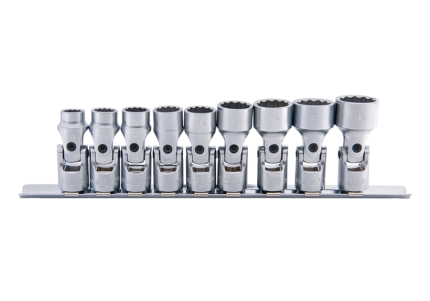 9PC 3/8" Drive Universal Socket Rail Set 10–19MM