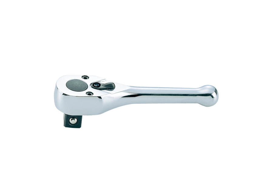 4760.png 1/2" Drive MINI REVERSIBLE RATCHET 4-3/4" KNURL CHROME - Image 1
