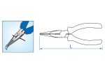 8" Long Nose Plier European Style with Cutter - Image 2