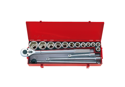 16PC 3/4" Drive Socket Set 6PT Metric Chrome