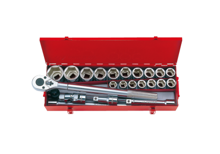 23PC 3/4" Drive Socket Set 6PT Metric Chrome