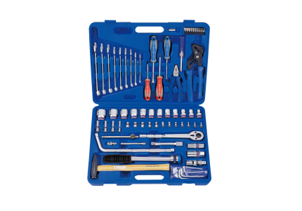 75PC 1/2" & 1/4" Drive Socket Wrench Set 12PT Chrome