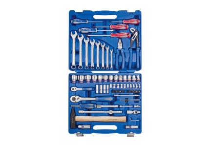 77PC 1/4" & 1/2" Drive Combination Socket Set