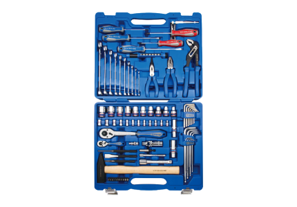 81PC 1/4" & 1/2" Drive Combination Socket Set Metric