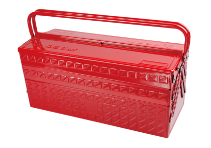 3 Section Foldable Tool Chest Steel Storage Box