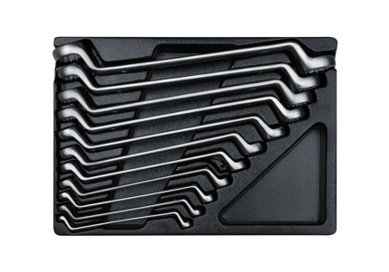 11PC 75° Degree Offset Ring Wrench Set For Tool Box