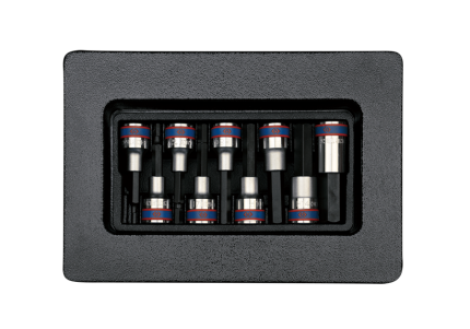 9PC 1/2" Drive Hex Bit Socket Set For Tool Box
