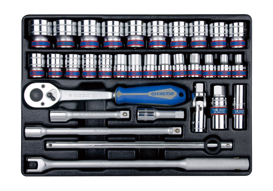 9-4333MR03.png 33PC 1/2" Drive Socket Set 6PT Metric For Tool Box - Image 1