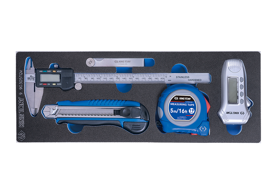 9-90305TQV.png 5PC Measuring Tool Set For Tool Trolley EVA Foam - Image 1