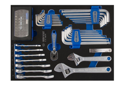 90PC Wrench & Bit & Hex Key Set With EVA Tray