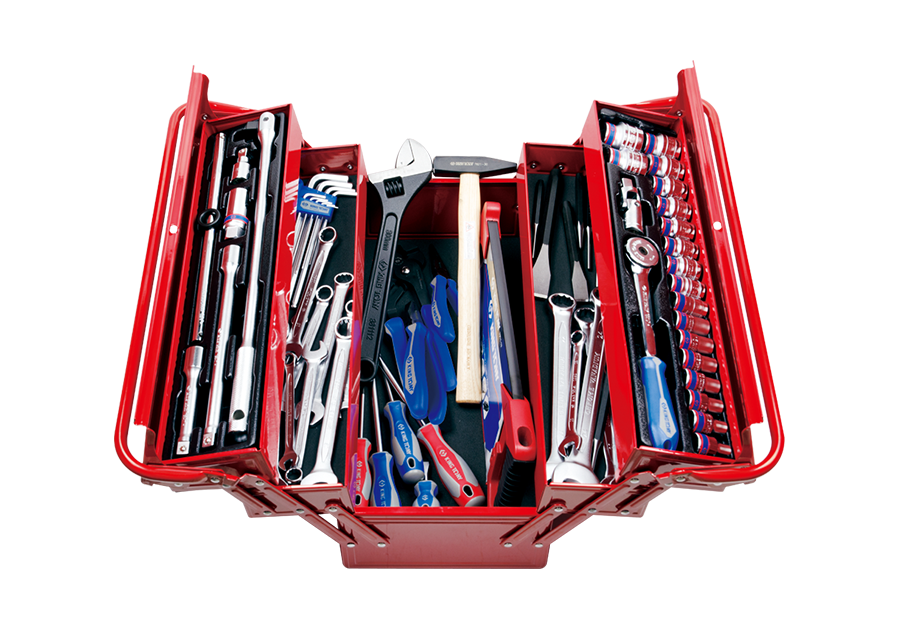 902-068MR.png 68PC 3 Section Fold Up Tool Box Set - Image 1