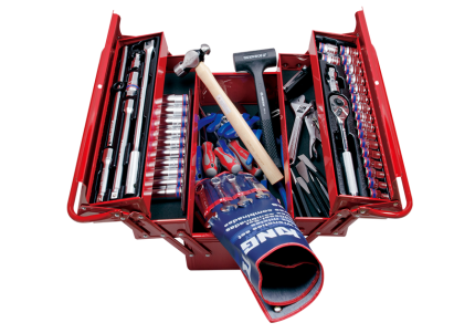 81PC 3 Section Fold Up Tool Box Set Metric