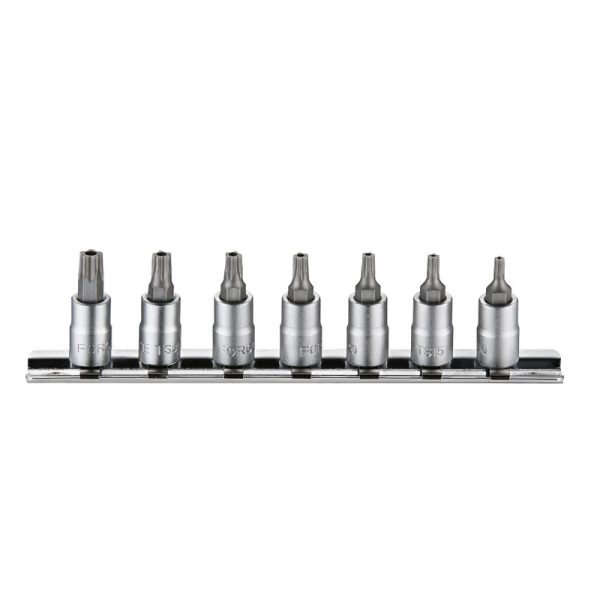 7PC 1/4" Drive 5-Sided Star Tamperproof Socket Bit Set TS10–TS40 32MM Length