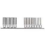 11PC 1/4" Drive Flank Deep Socket Set 12PT 4MM–14MM 50MM Length