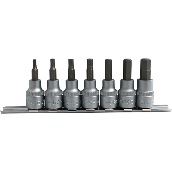 7PC 3/8" Drive Hex Socket Bit Set 1/8"–3/8" 50MM Length