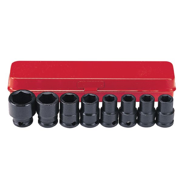 8PC 3/8" Drive 6PT Flank Impact Socket Set 5/16"–3/4"