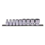 9PC 3/8" Drive 6PT Flank Socket Set SAE 1/4"–3/4"