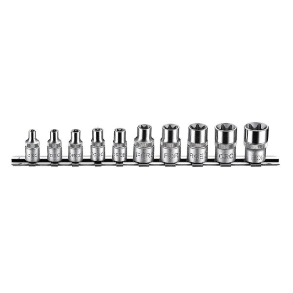 10PC Star Socket Set 1/4" Drive E4–E8 3/8" Drive E10–E18