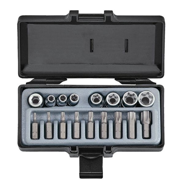 17PC Star Bit Set 1/4" Drive E6–E8 3/8" Drive E10–E16