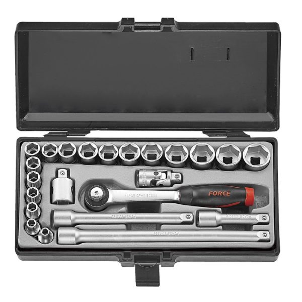 23PC 3/8" Drive 6PT Socket Combination Set 6MM–22MM