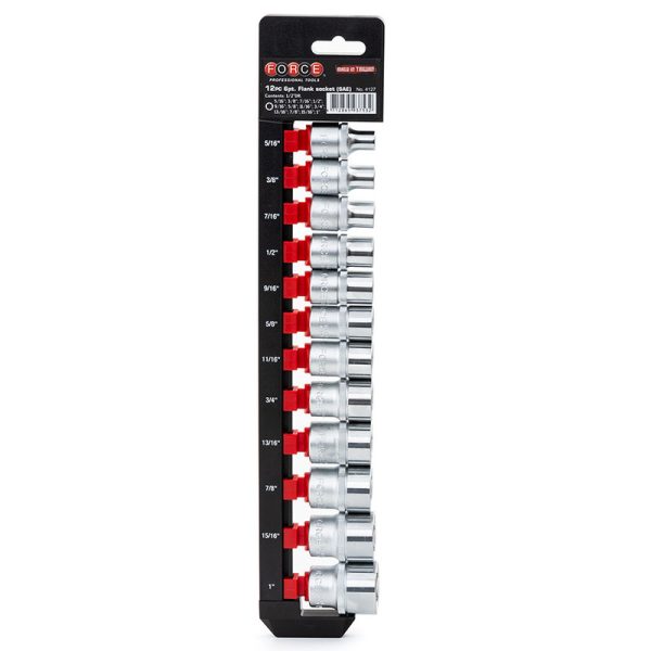 12PC 1/2" Drive 6PT Socket Set 5/16" - 1"