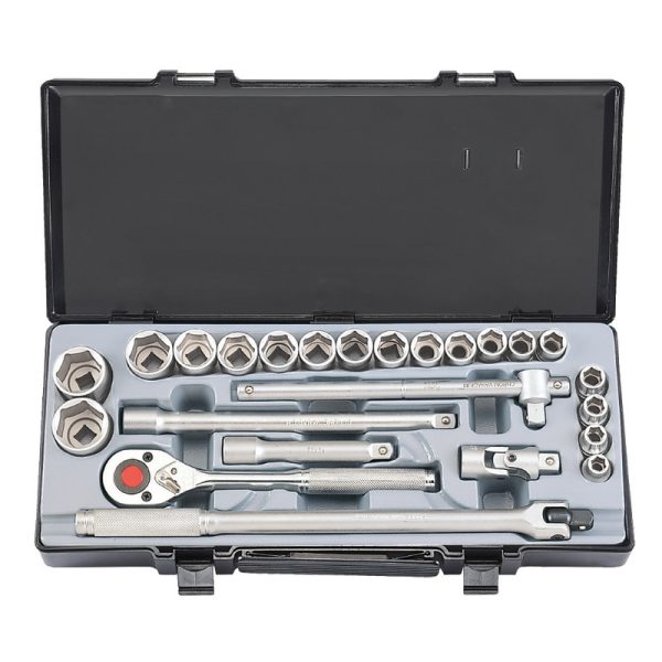 24PC 1/2" Drive Surface Socket Combination Set 10-32MM