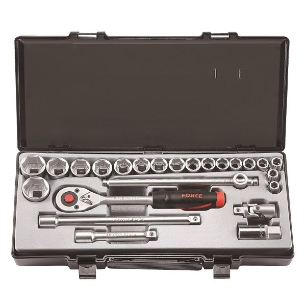 24PC 1/2" Drive 6PT Socket Combination Set 10-32MM