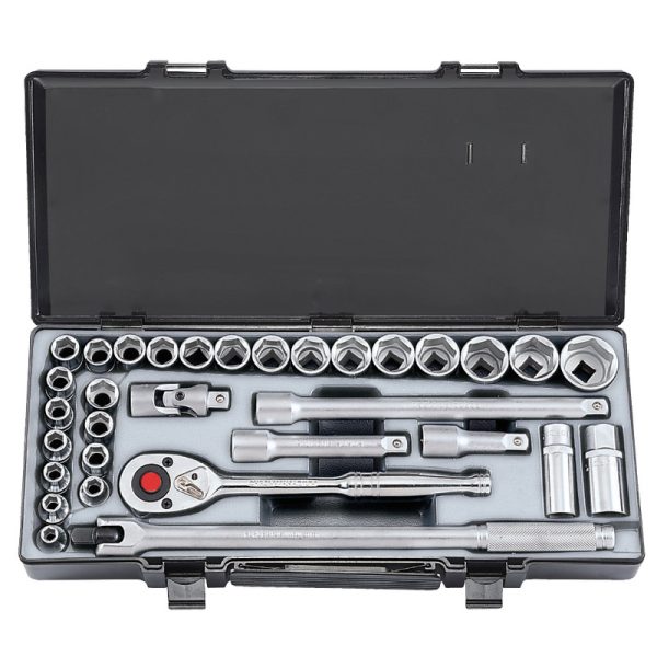 32PC 1/2" Drive 6PT Socket Combination Set (8-32MM)