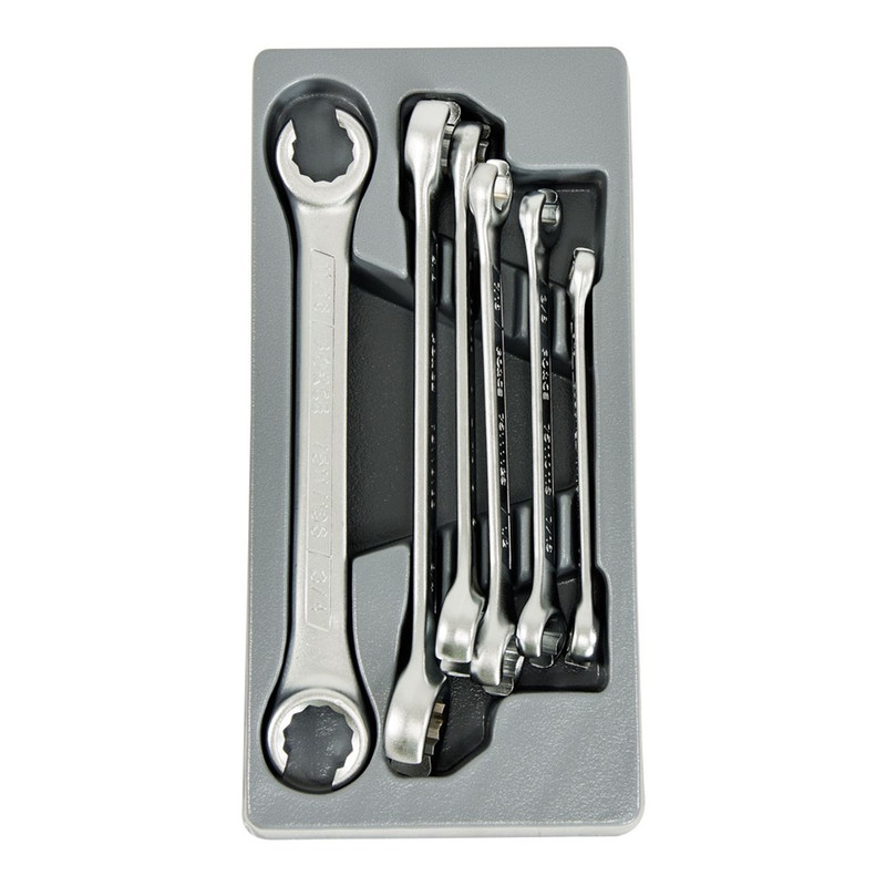 5066s_001__30460.1698659682.jpg 6PC Flare Nut Wrench Set 5/16" x 3/8" - 11/16" x 3/4" - Image 1