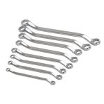 8PC 45° Degree Offset Ring Wrench Set 1/4" x 5/16" - 7/8" x 15/16" - Image 2