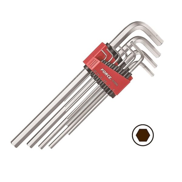 10PC Extra Long Hex Key Set 1.27-10MM